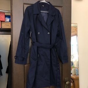 Navy Warm Trench Coat